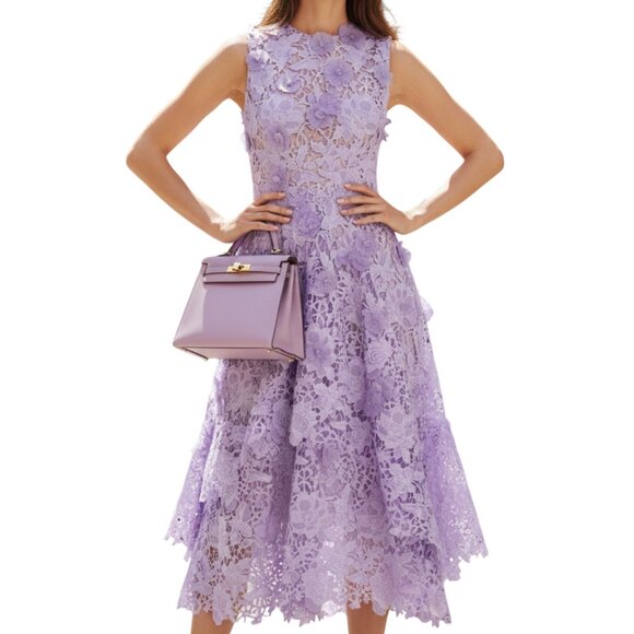 JASON WU COLLECTION GUIPURE COTTON MIDI DRESS SIZE S/M NEW